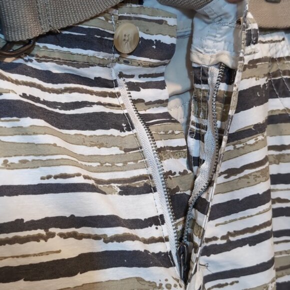 3/$20 WearFirst Camo Striped Cargo Shorts Survivor Belted Sporty Hiking Utility - Picture 5 of 10